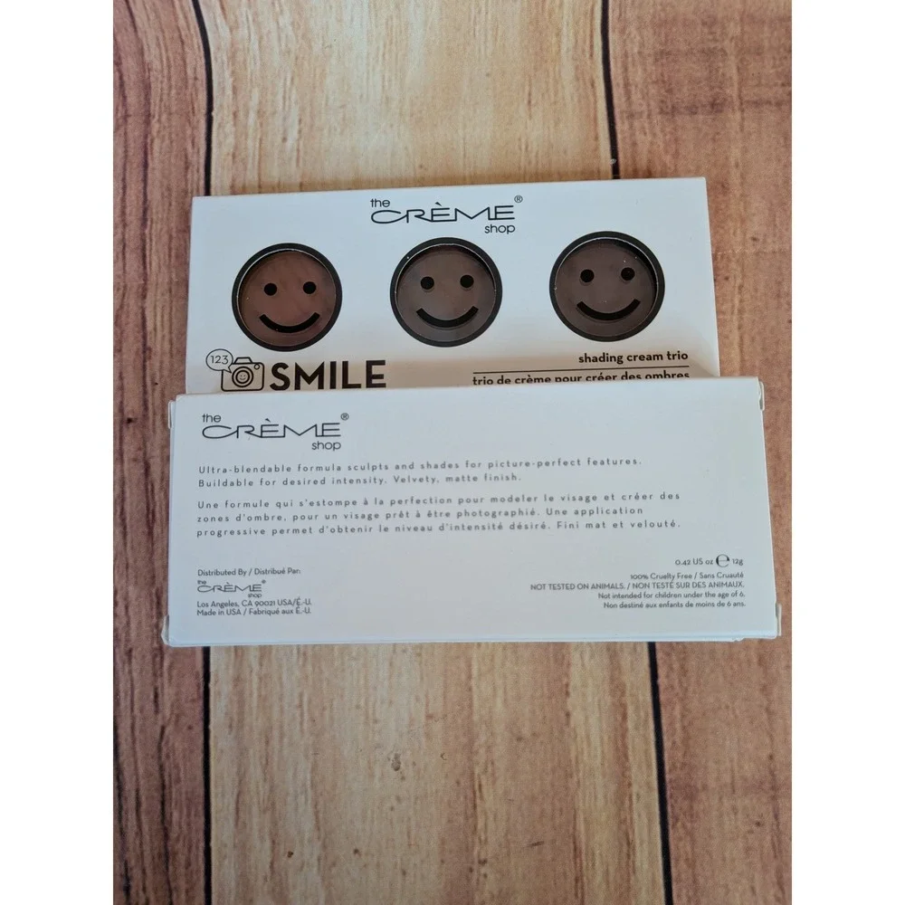 3 PK The Creme Shop 123 Smile Shading Cream Trio Medium Contour Palette